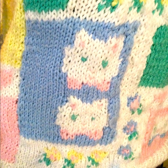 😸PRE-TEEN HAND-KNIT CAT SWEATER - Picture 3 of 6